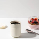 Cream Ceramic Travel Mug
