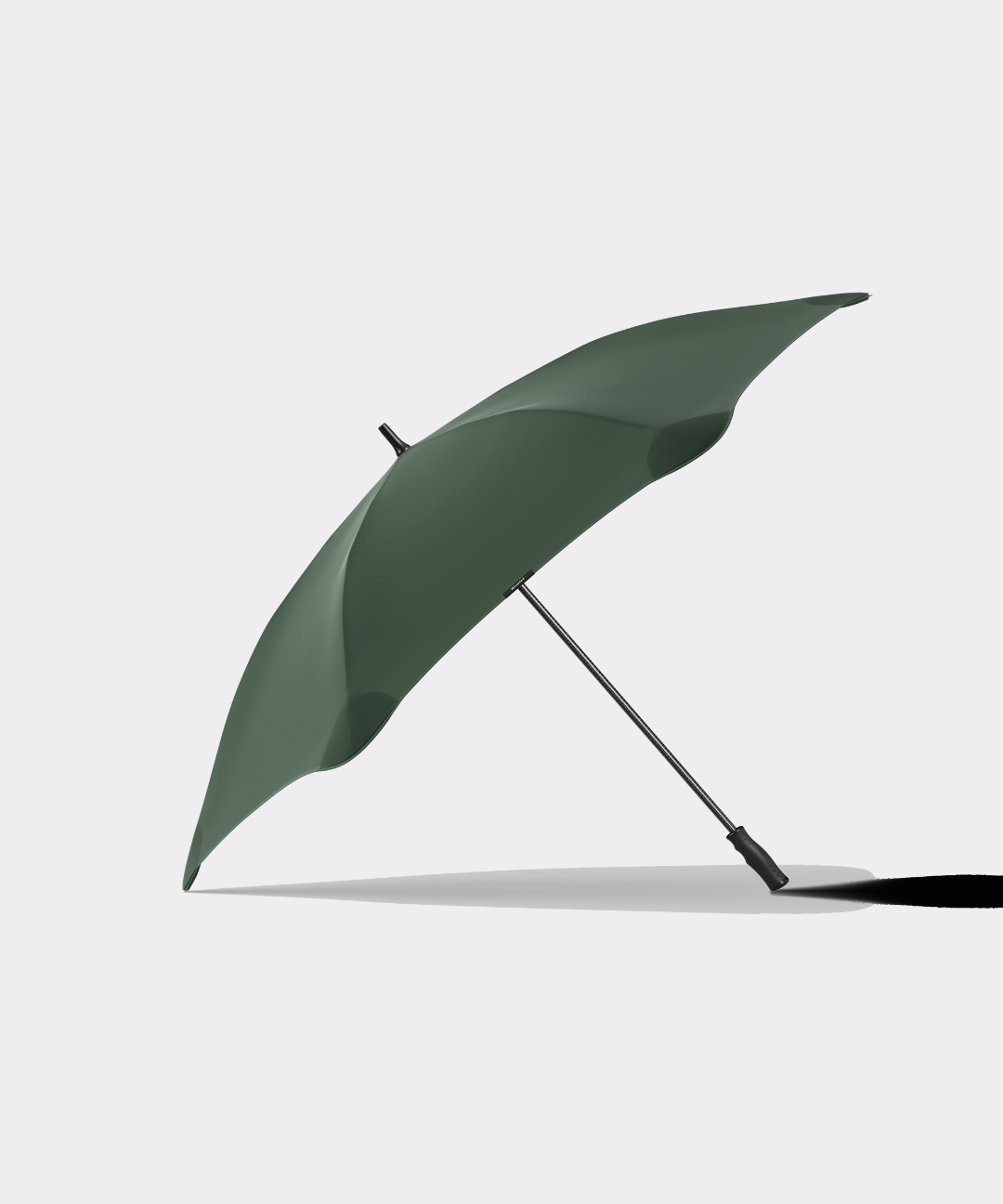 sports umbrella sitting on side