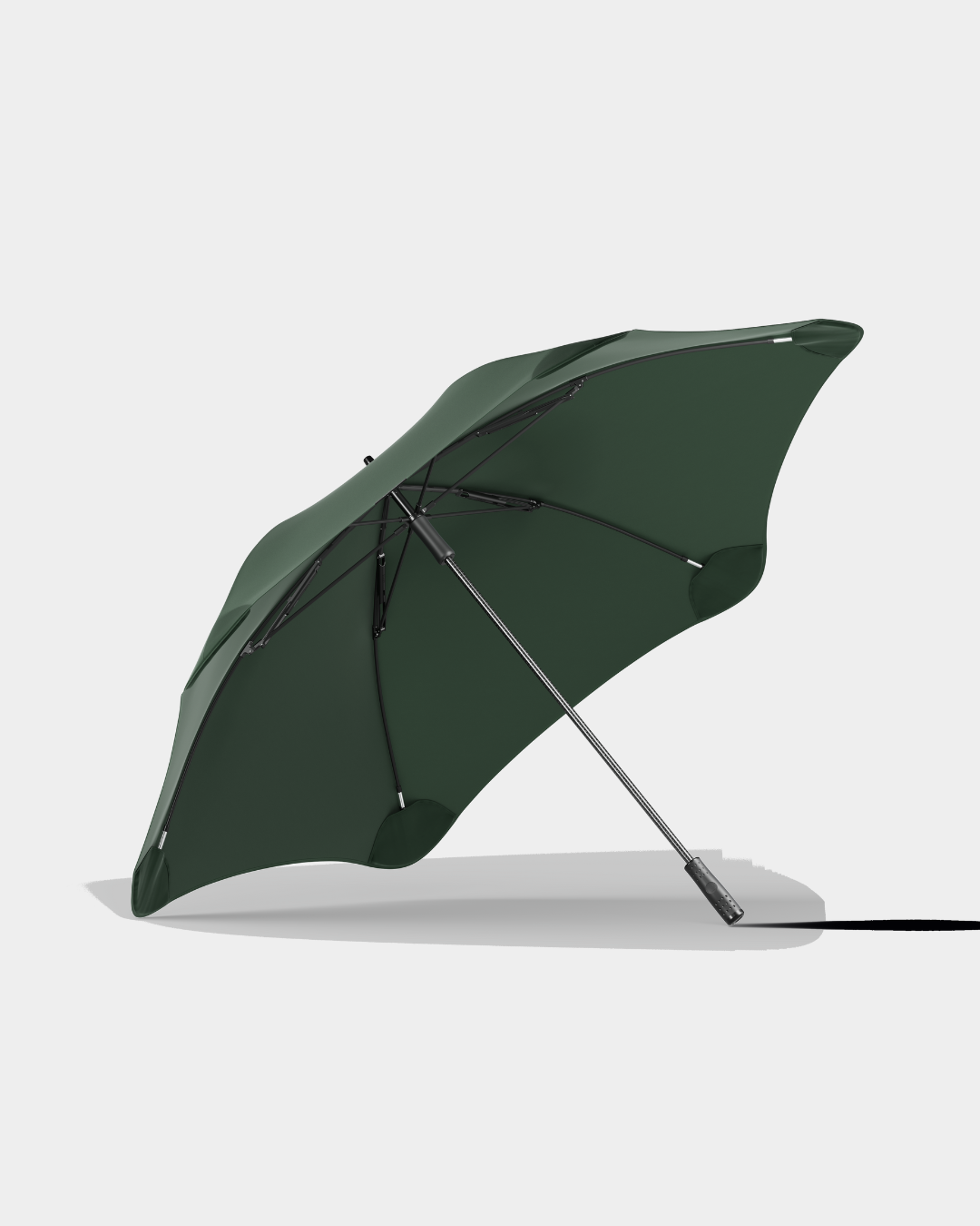 sports umbrella sitting on side