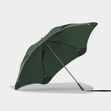 sports umbrella sitting on side