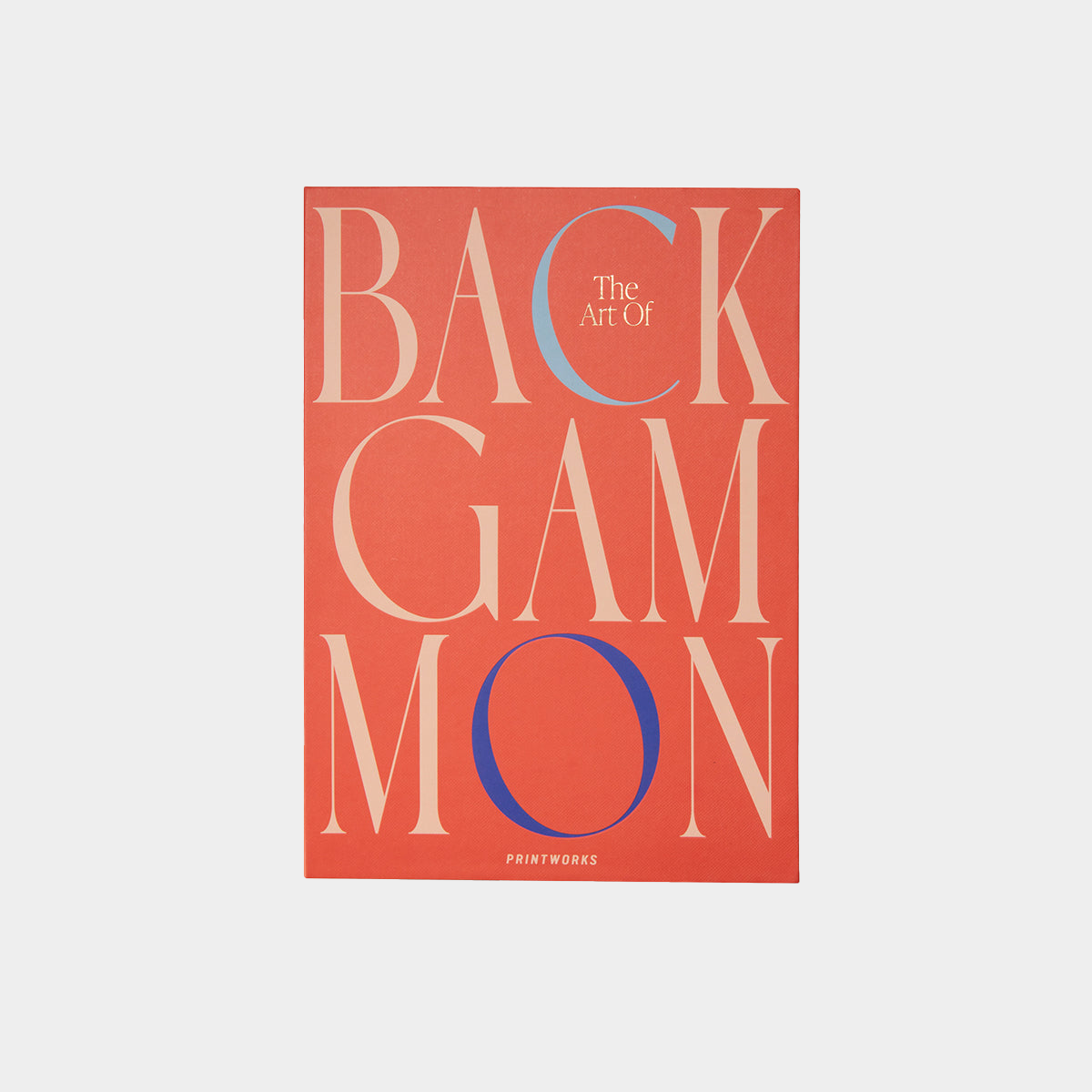 Art of Backgammon board game with bold red cover and elegant typography