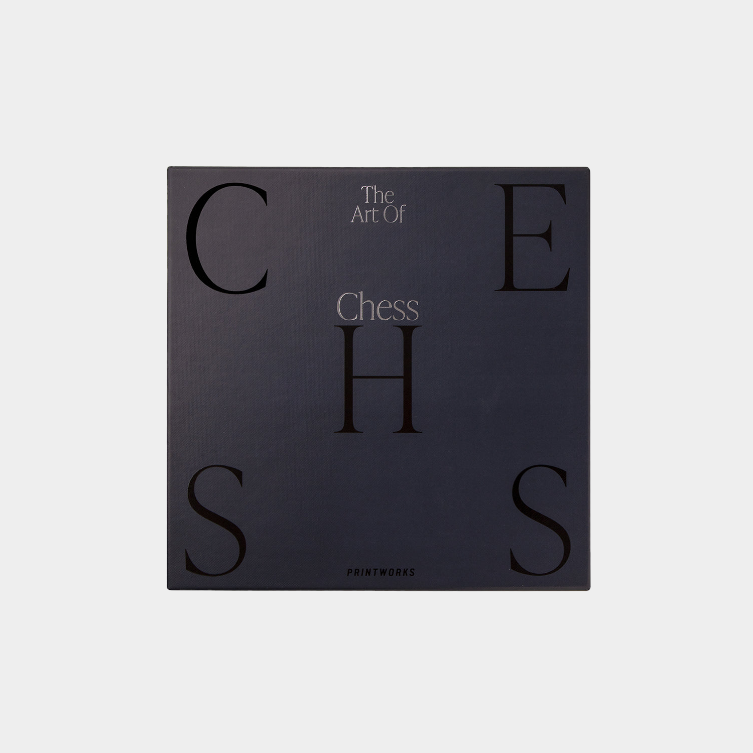 The Art of Chess special edition classic chess set in a sleek black box with minimalist typography and silver foil accents