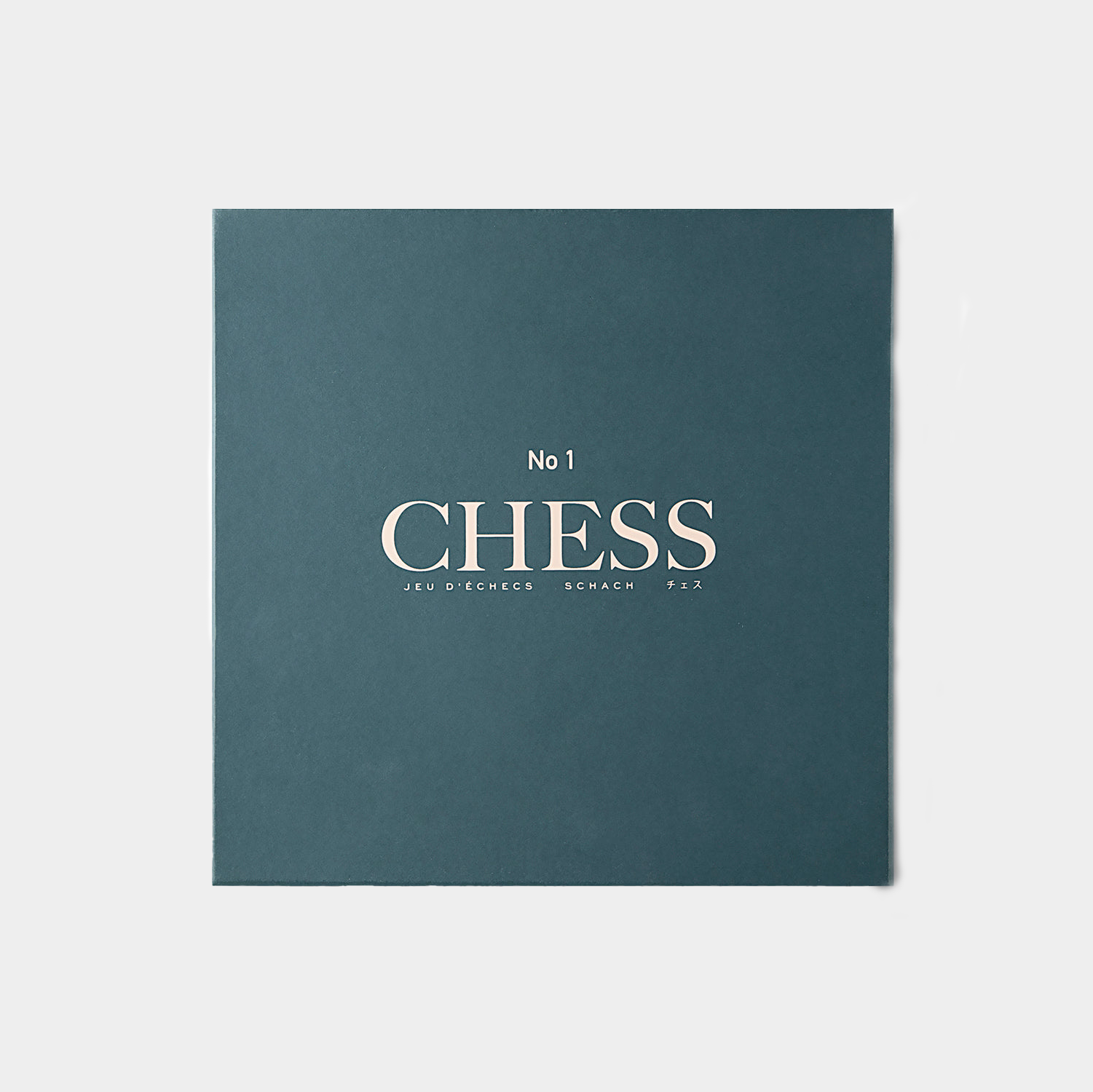 Classic Games - Chess set in elegant dark green box with white lettering, featuring wooden pieces and MDF board with acrylic top.