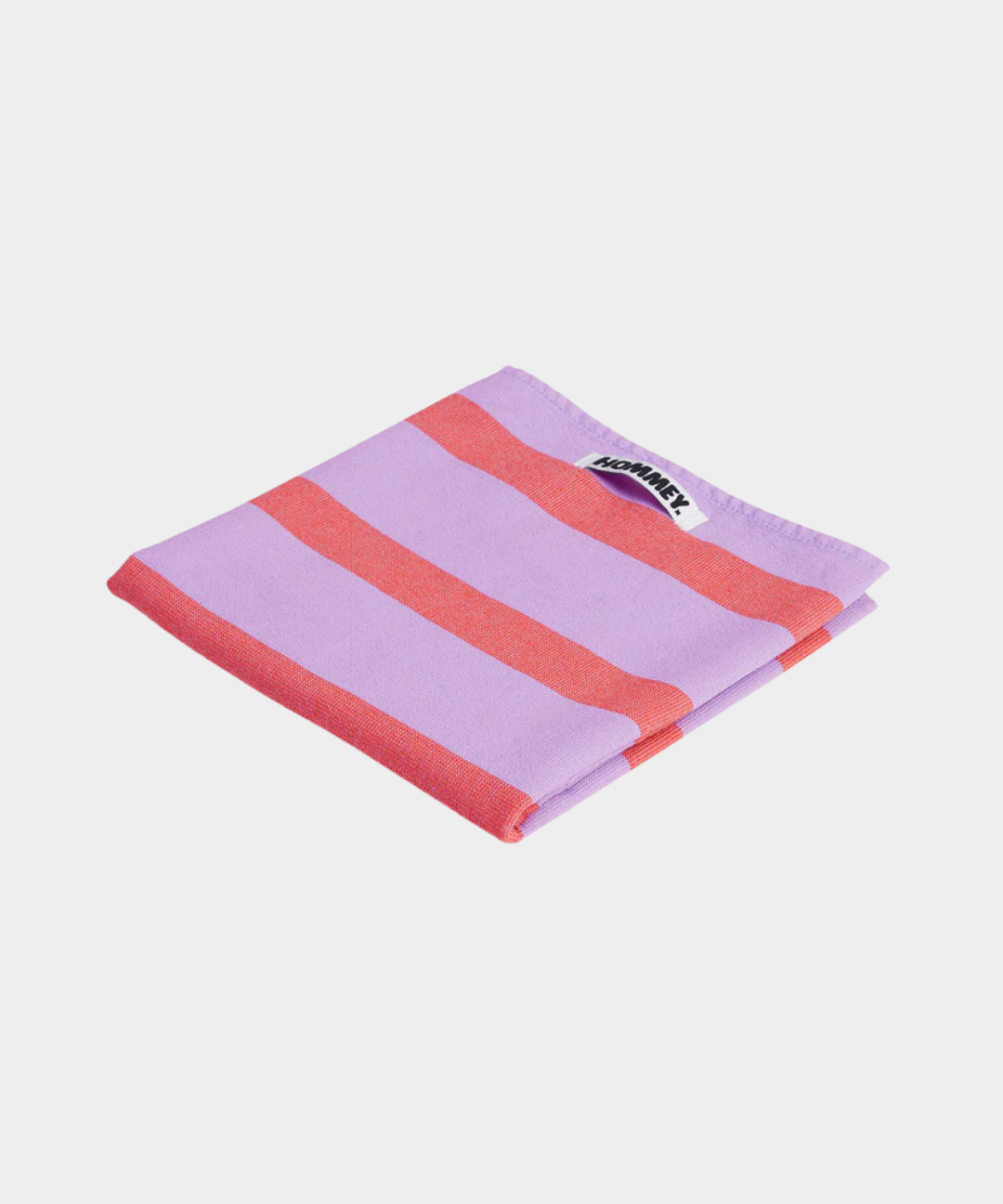 Hommey Tea Towel with grapefruit-colored stripes in absorbent cotton kitchen linen