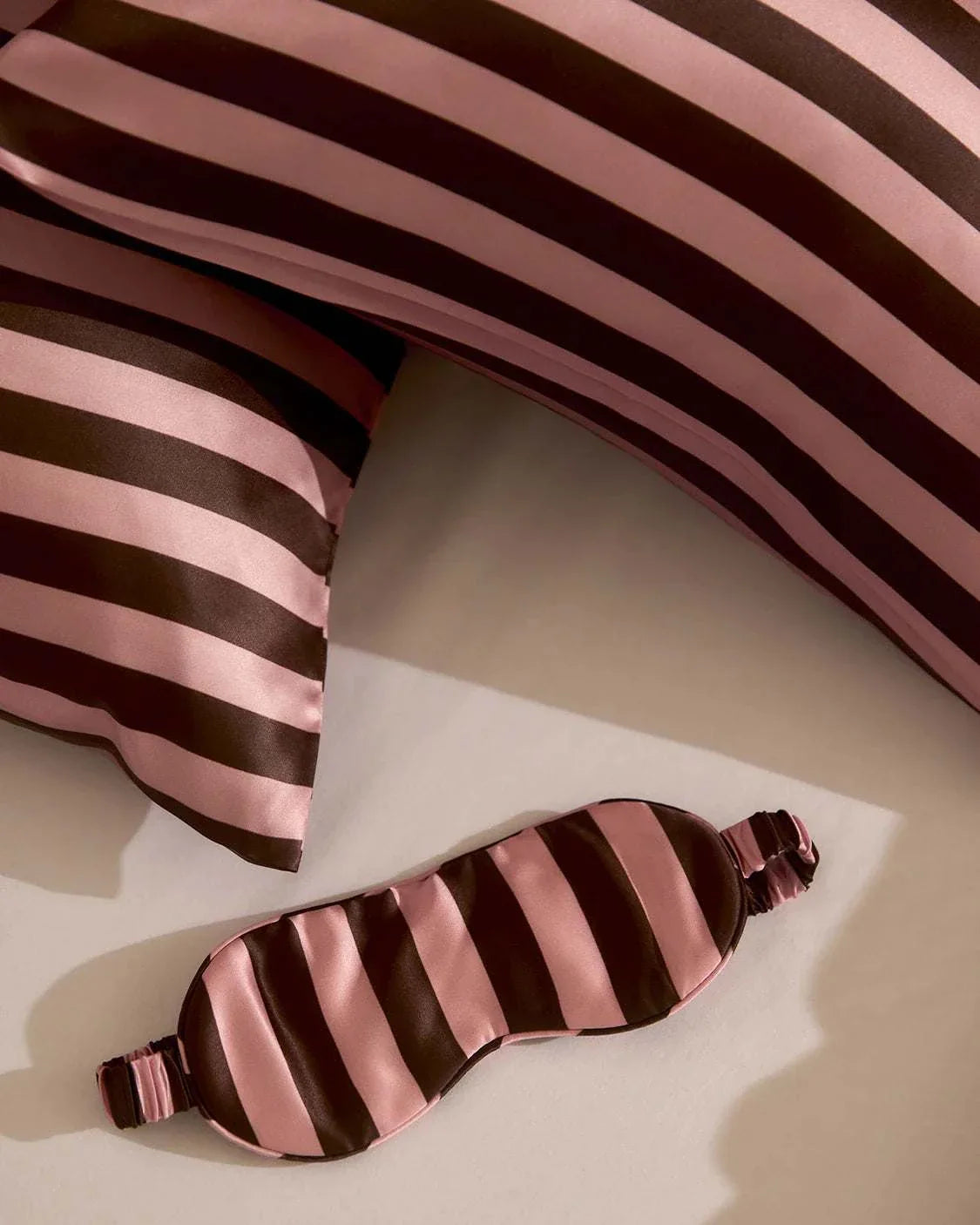 eye mask on a bed