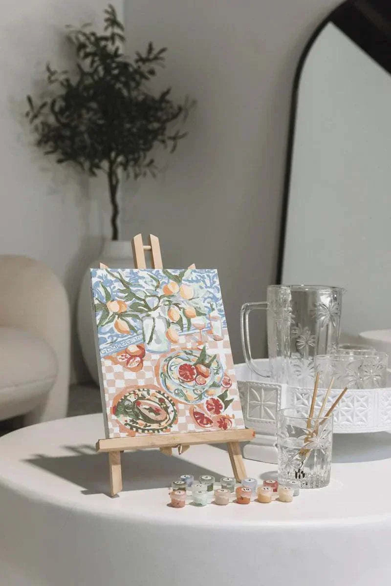 painted kit sitting on table