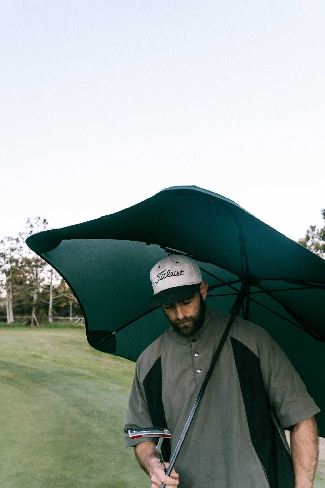 man with umbrella