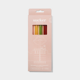 Pack of multi-colour reusable glass smoothie straws in eco-friendly packaging