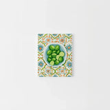Mini Paint By Numbers kit featuring vibrant soda lime and Italian tile design on pre-printed canvas.
