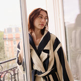 Bath Robe - Vanilla Bean Stripes