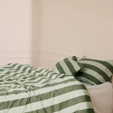 Quilt Cover - Wasabi Stripes