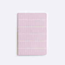 Lilac Tile A5 softcover notebook with a light purple tiled pattern and compact size for easy portability.