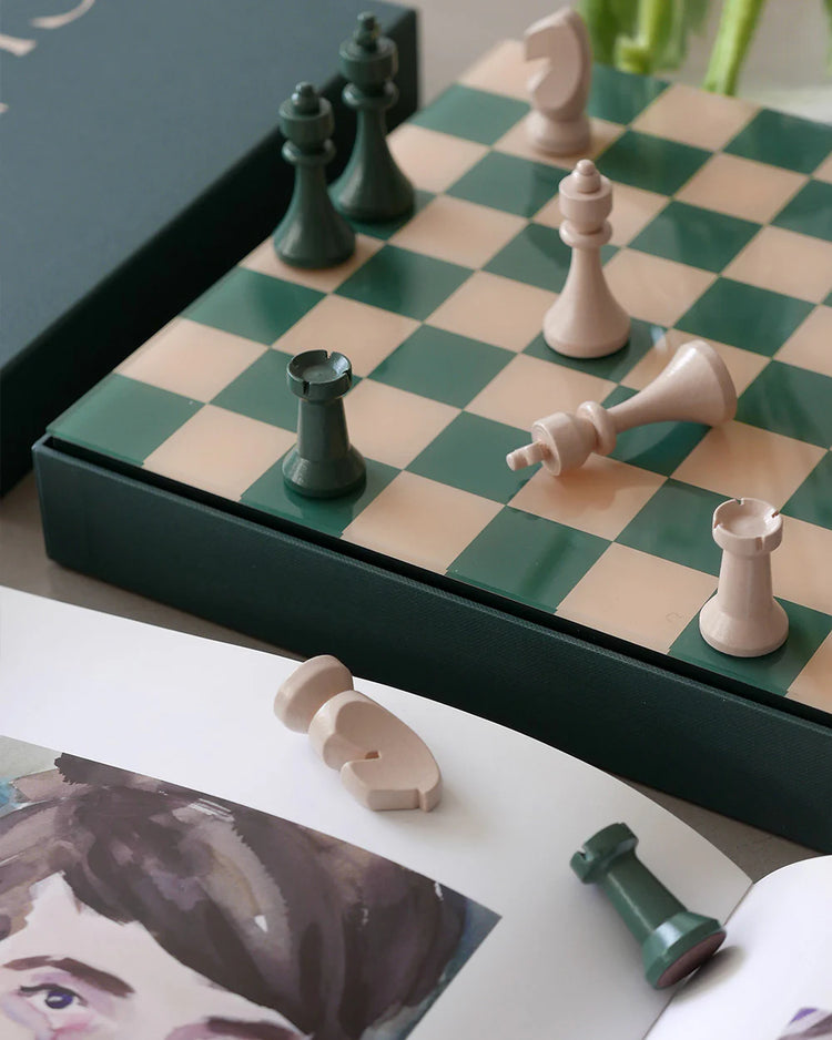 Chess Board Game Set - Green