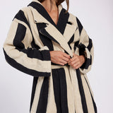 Bath Robe - Vanilla Bean Stripes