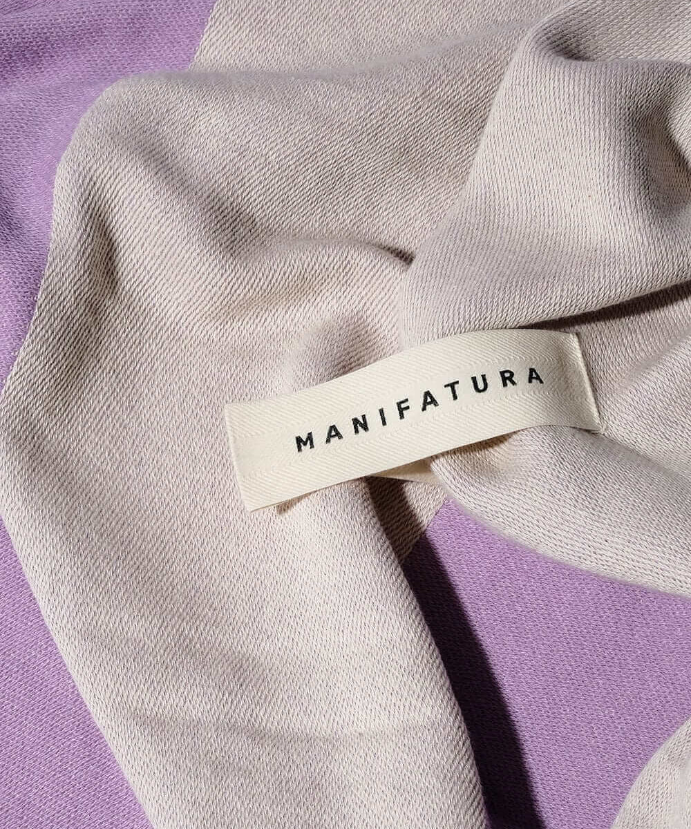 close up image of a lavender beach towel 