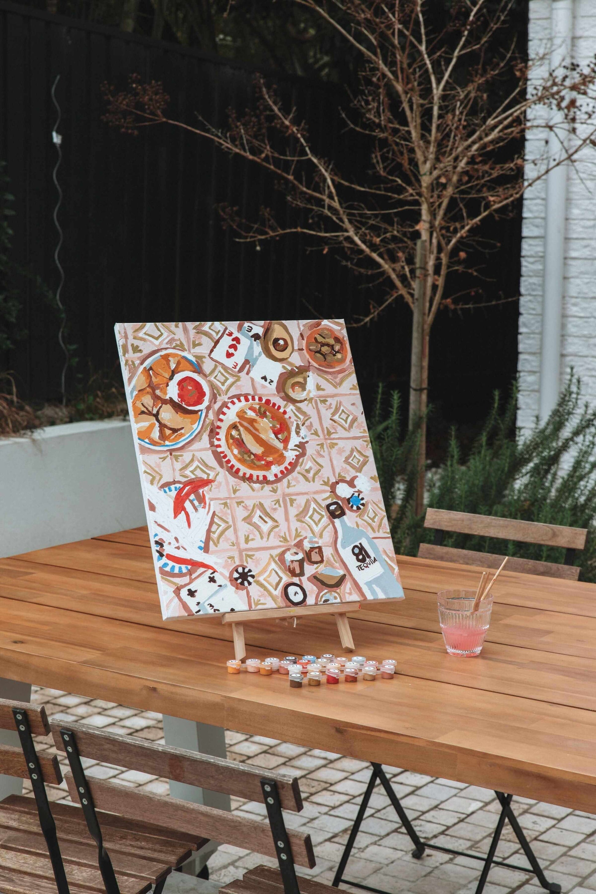 art of a mexican inspired tablescape sitting on a table