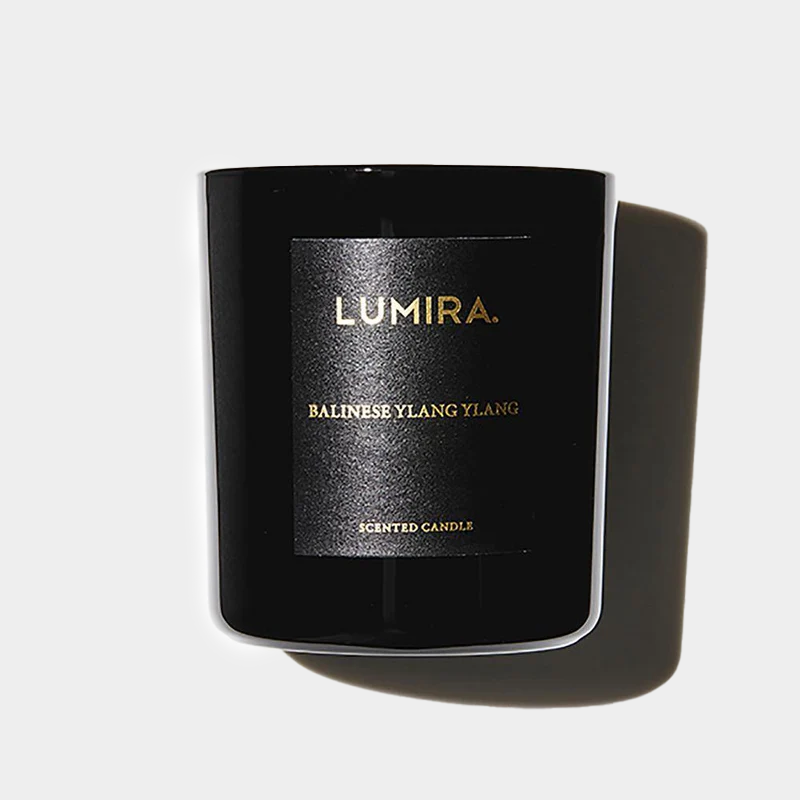 candle sitting on white background