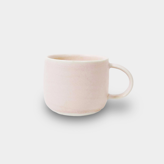 pink mug on a white background