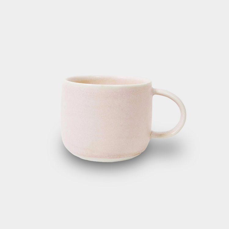 pink mug on a white background