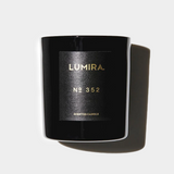 candle sitting on white background