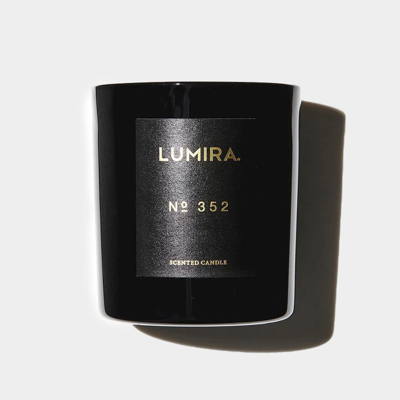 candle sitting on white background