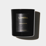 candle sitting on white background